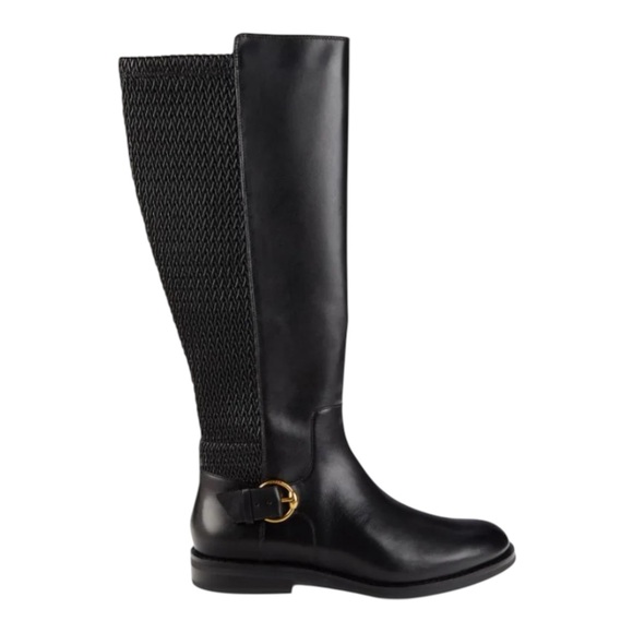 Cole Haan Clover Stretch Buckle Knee High Boots - Picture 2 of 6